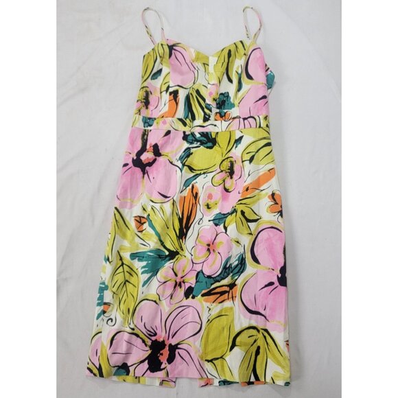 MILLY New York Dress Sz 2 / Long Sleeve Jacket Sz 4 Bright Floral Print Sundress - Picture 2 of 12
